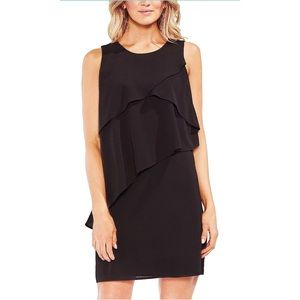 Vince Camuto Womens Asymmetrical Tiered Shift Dress